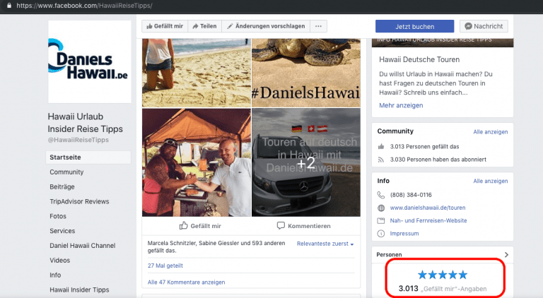 Hawaii Experten – Mehr als 3.000 Menschen folgen DanielsHawaii