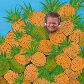 a boy sitting in a tree