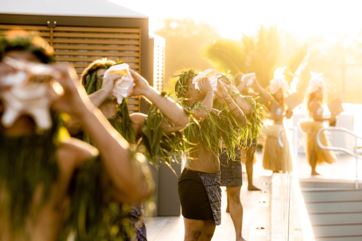 a person jumping up in the air