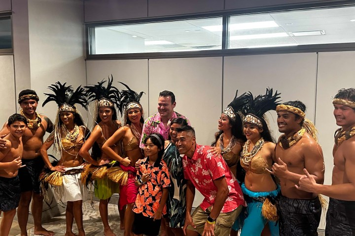 a group of people posing for the camera