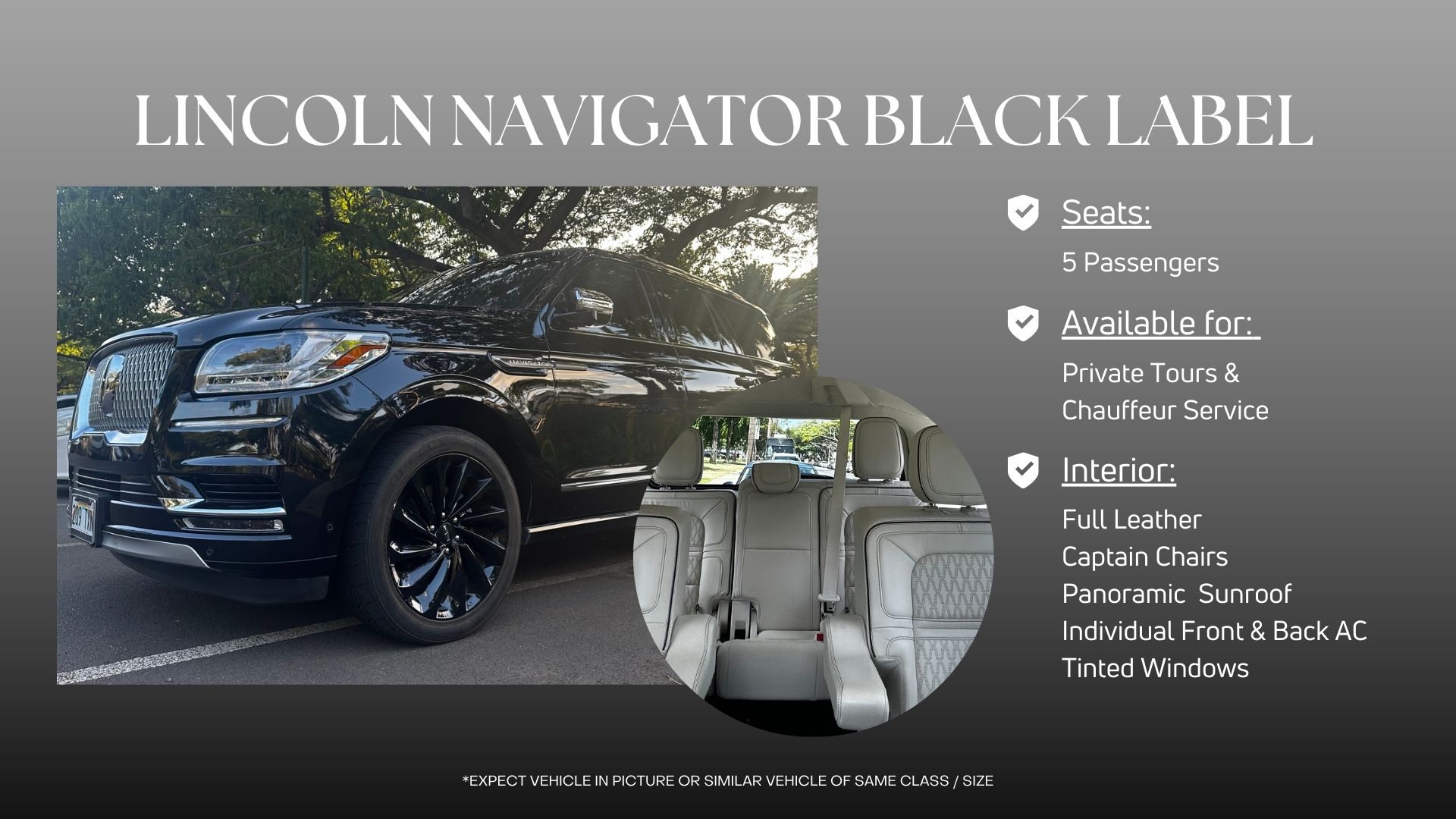 SUV Fahrzeug Chauffeur Service Oahu